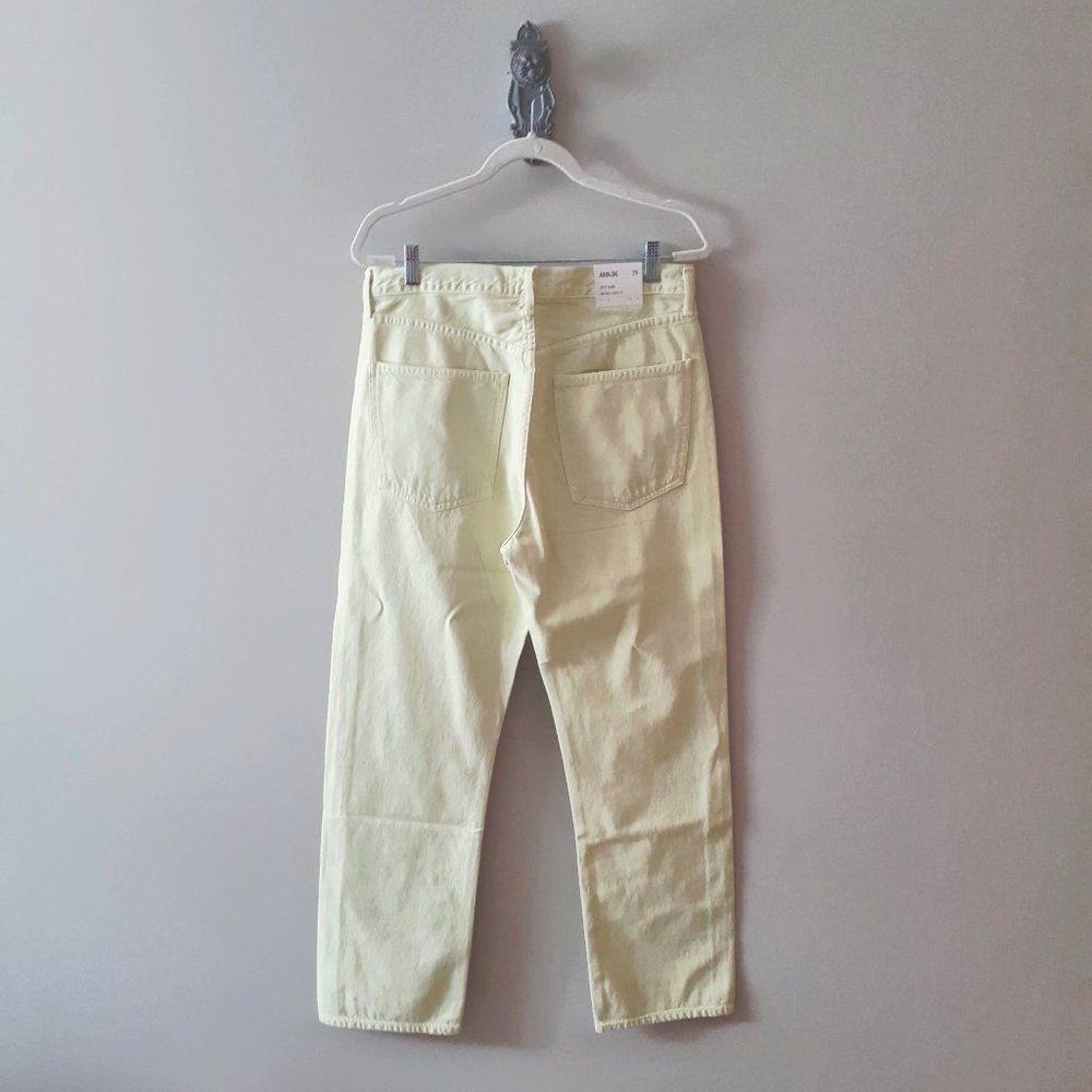 NWT Agolde 90s mid rise loose fit jeans limoncello - Picture 11 of 11